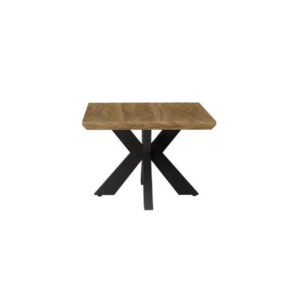 Light Walnut Wood Effect Top Coffee Table Spider Base