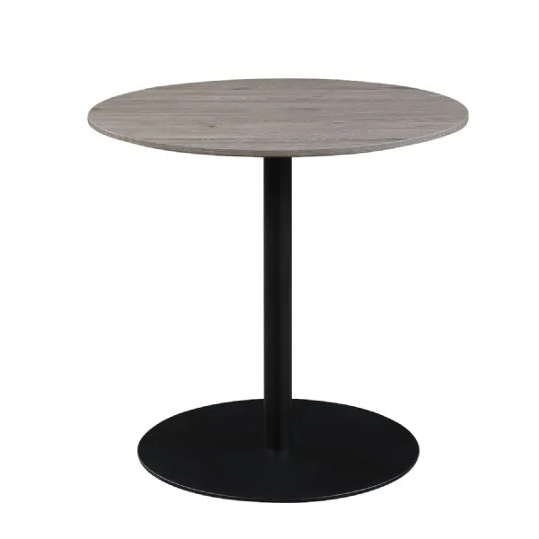 Small Round Dining Table Grey Base Scratch Resistant Top