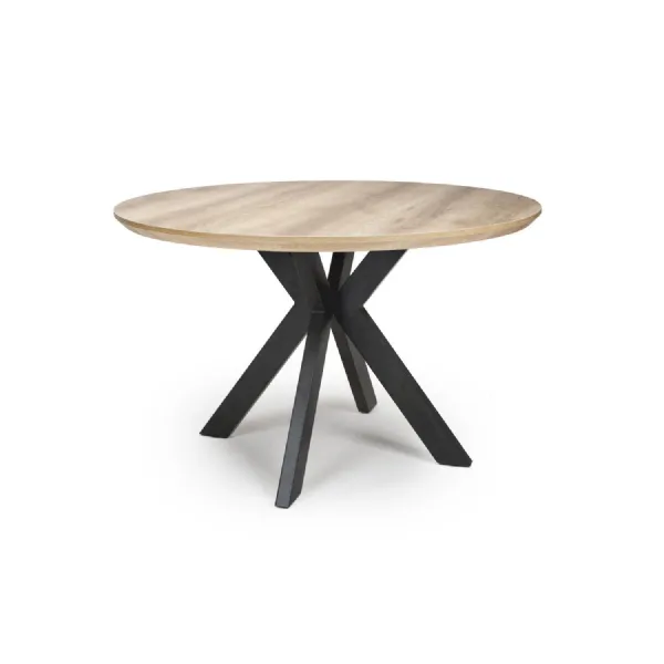 Heat Scratch Stain Resistant Small Oak Round Dining Table