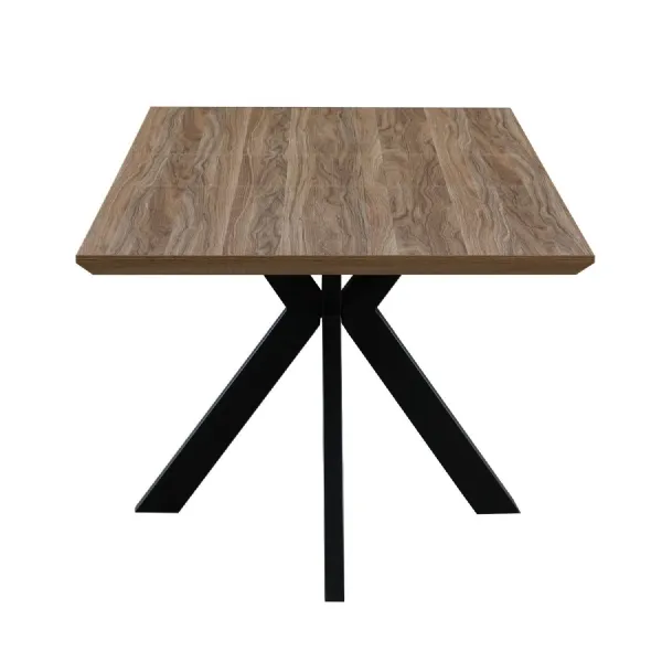 Light Walnut Extending Dining Table Spider Legs 140 to 180cm