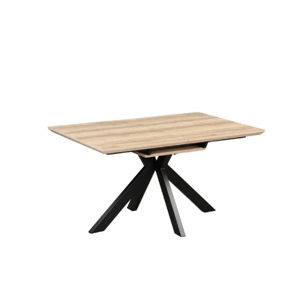 Large Oak Extending Dining Table Cross Legs 140 to 180cm