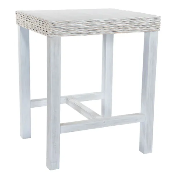 Maya Rattan Bar Table Whitewash