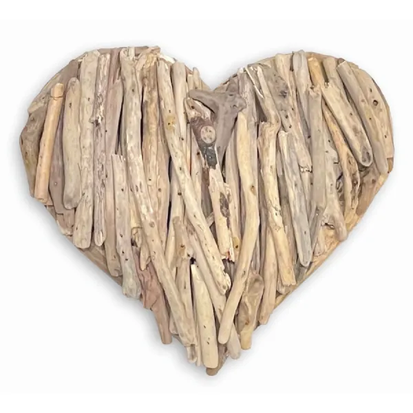 Driftwood Wall Heart 50x50cm
