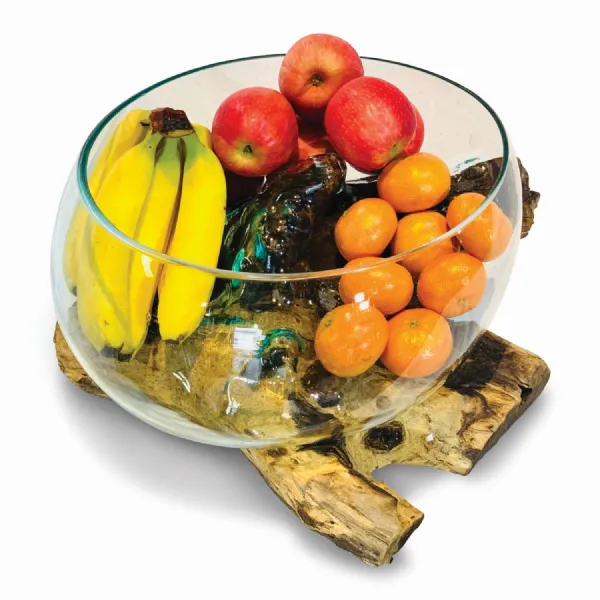 Root With Glass Fruit Bowl Large