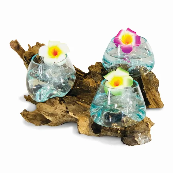 Root With Triple Glass Bowl Low