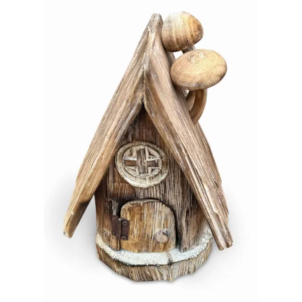 Enchanted Fairy Mushroom Log Cabin