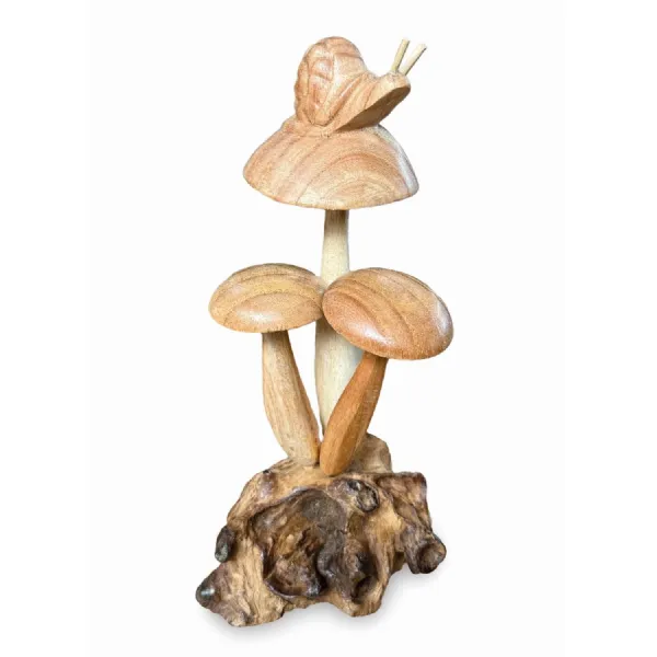 Snail On Mushroom 17cm