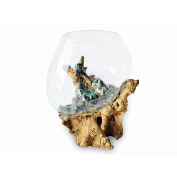 Root With Glass Bowl Large