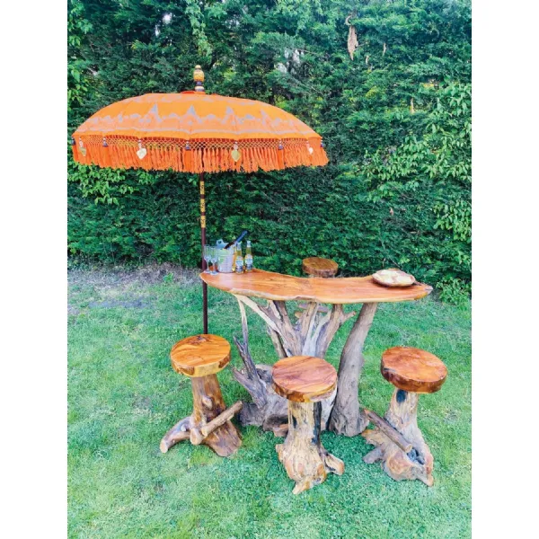 Sun Parasol Citrus Orange and Gold Garden Umbrella