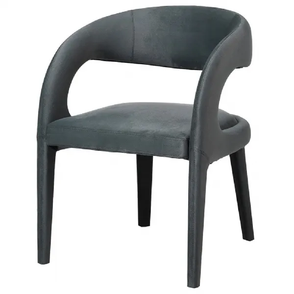 Grey Curved Chair