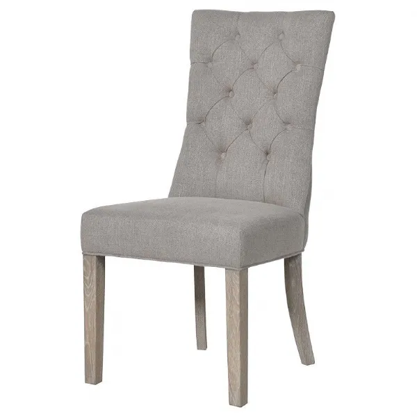 Grey Button Dining Chair