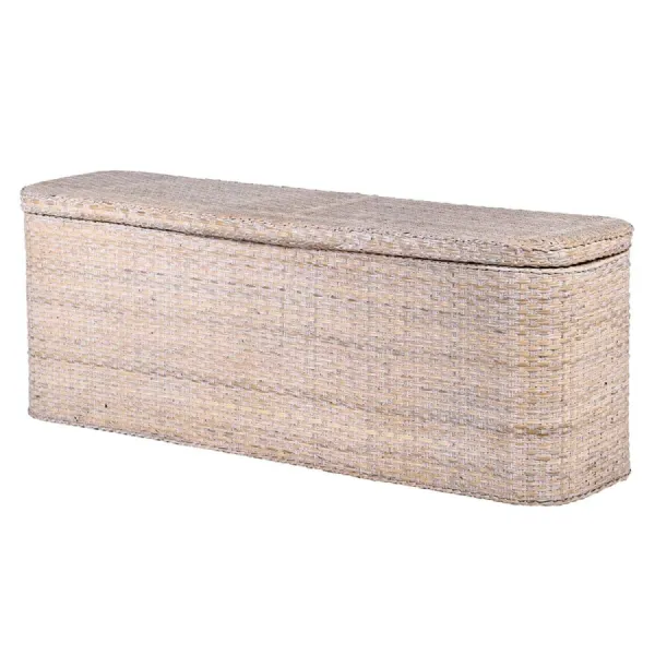 Bermuda White wash Rattan Bedding Box