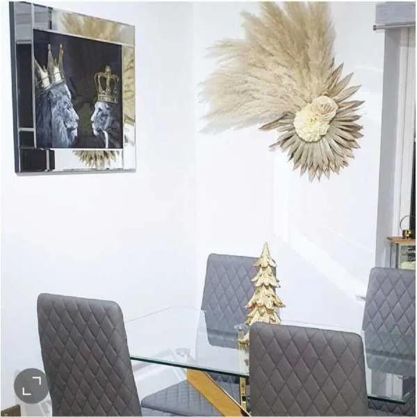 Lion And Lioness King Wall Art Mirror Frame