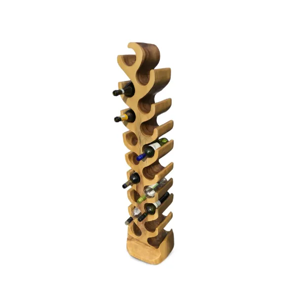 Natural Suar Wood 18 Bottles Tree Wine Rack