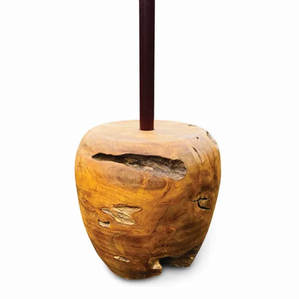 Natural Teak Wood Heavy Ball Parasol Base Holder