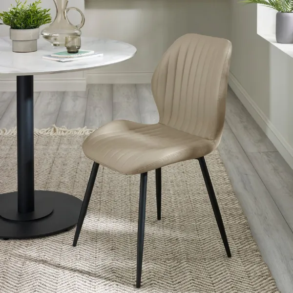 Morris Taupe Faux Leather Dining Chair (set Of 4)