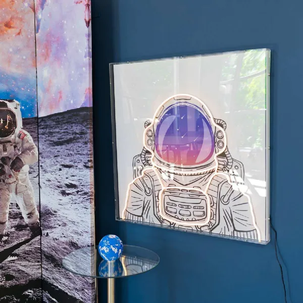 White Acrylic Astronaut Light Up Wall Art with LED