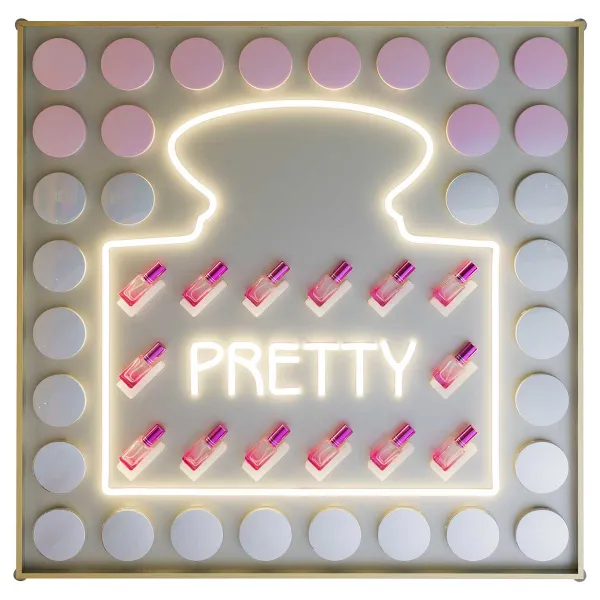 Art Cosmetic Light LED Pretty Wall Art Gold Edge Finish