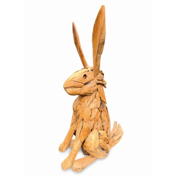 Teak Root Hare H80cm
