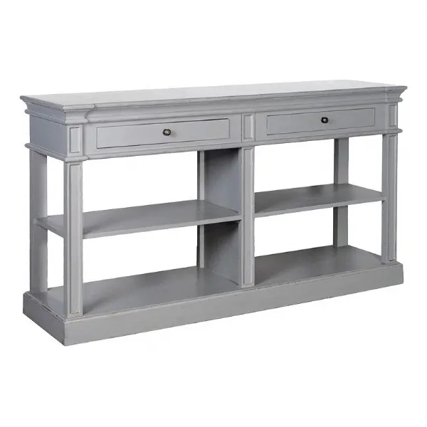 Modern Grey Painted 2 Shelf Sideboard Buffet