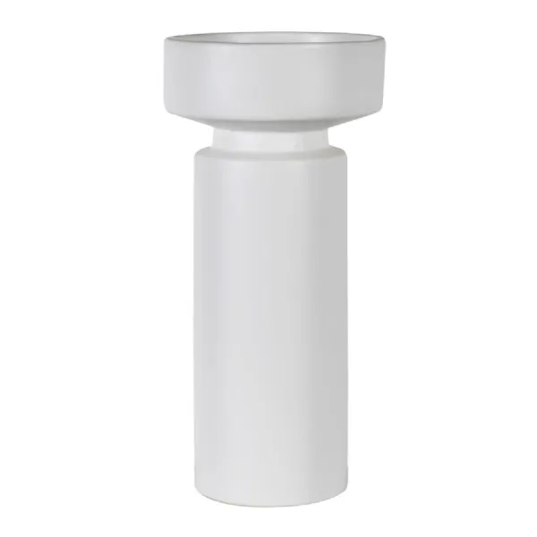 Large White Isla Candleholder