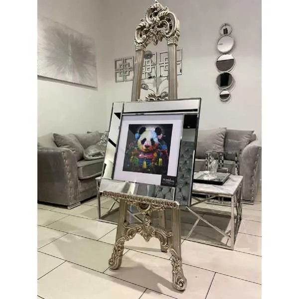 Mutlicolor Panda Wall Art Mirror Frame