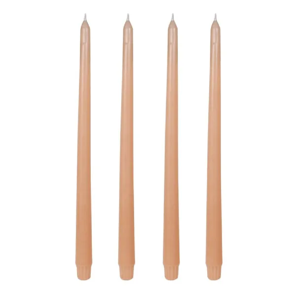Set of 4 Brown Dinner Candles
