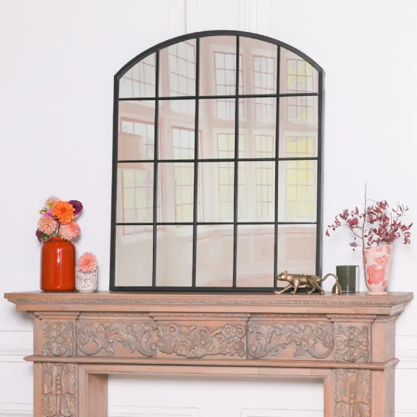 Black Metal Window Mirror