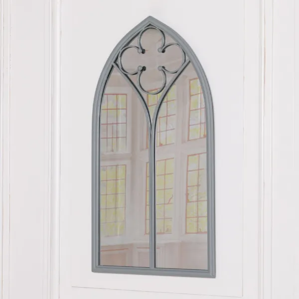 Grey Gothic Wall Mirror