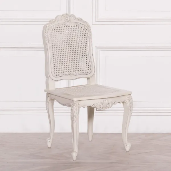 Off White Rattan Dining Bedroom Chair