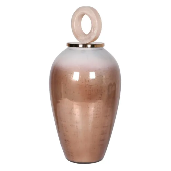 Copper Ash Ring Top Lidded Jar