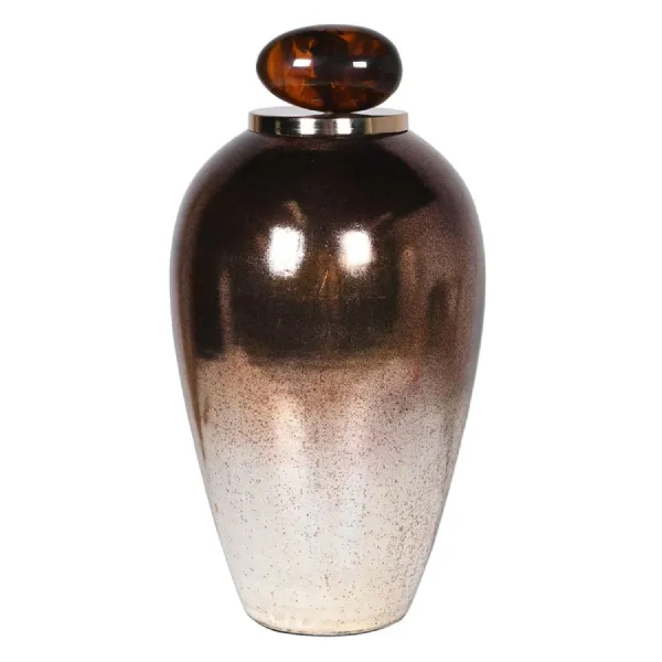 Bronze Ombre Jewel Lidded Jar