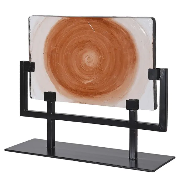 Sand Glass Plate On Stand Decoration