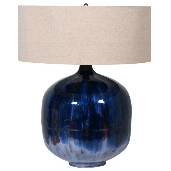 Tanzanite Enamel Lamp With Sh