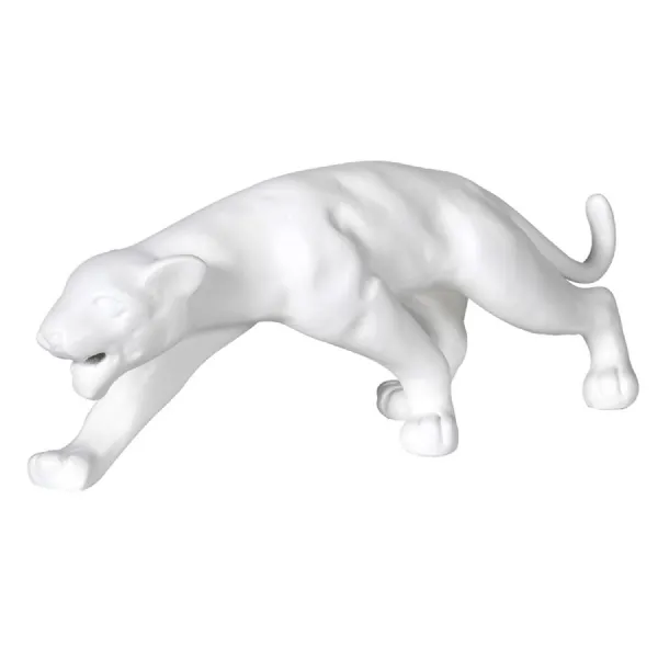 White Prowling Panther Ornament
