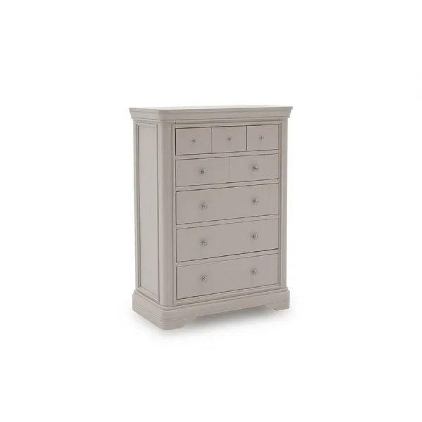 Taupe Painted Large Tall Chest of 8 Drawers
