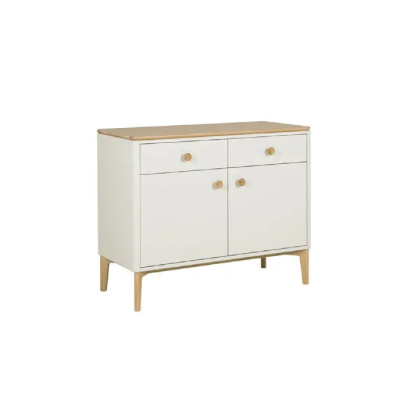 Taupe Wooden Small 2 Door 2 Drawer Sideboard