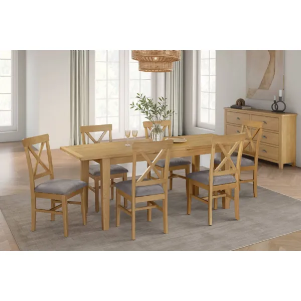 Natural Oak Extending Dining Table 120 to 160cm