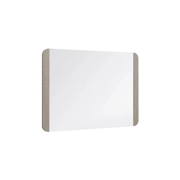 Greige Washed Oak Rectangular Wall Mirror