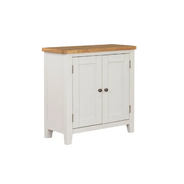 Cashmere Wooden 2 Door Small Sideboard with Oak Top