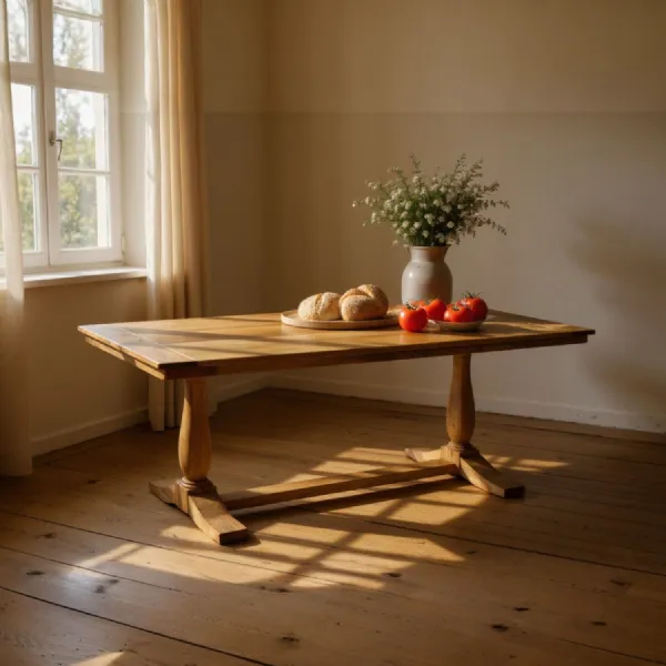 Rustic Mango Wood 6 to 8 Seater Large Rectangular Dining Table