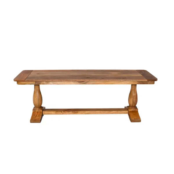 Traditional Solid Mango Wood 135cm Dining Bench