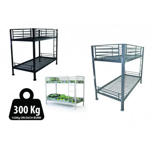 No Bolts 3ft Black Metal Bunk Bed