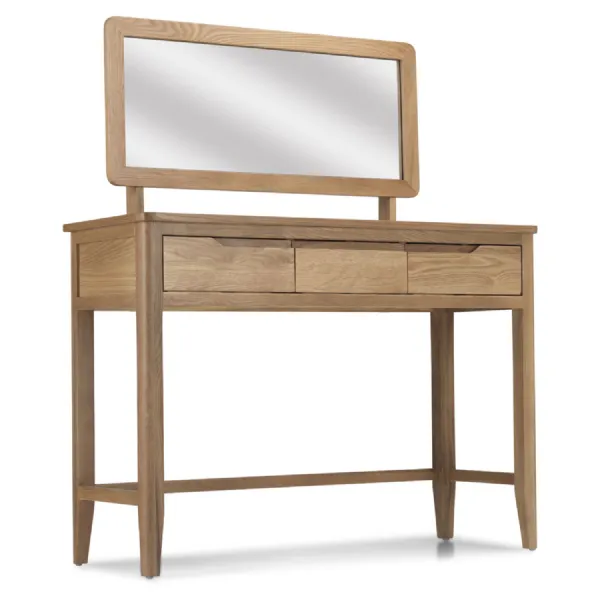 Nordic Style Natural Solid Oak Rectangular Dressing Mirror