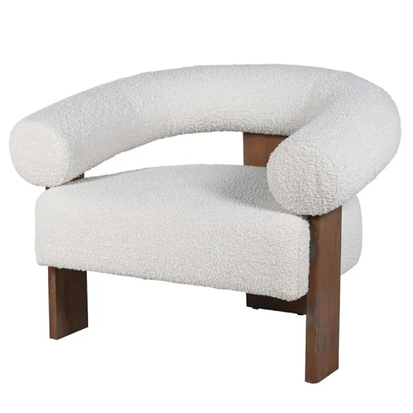Lexi Cream Bouclé Curve Chair