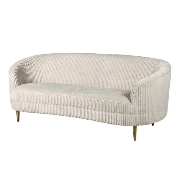Ivory Corduroy 2 Seater Sofa
