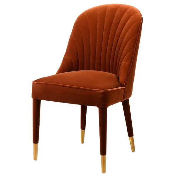 Rust Curve Back Chair