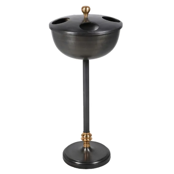 Graphite Grey 4 Bottle Wine Cooler On Stand