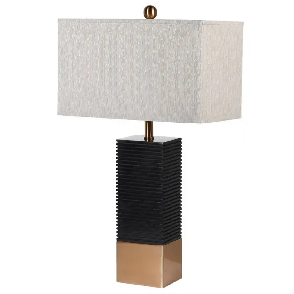Black Marble Pillar Lamp