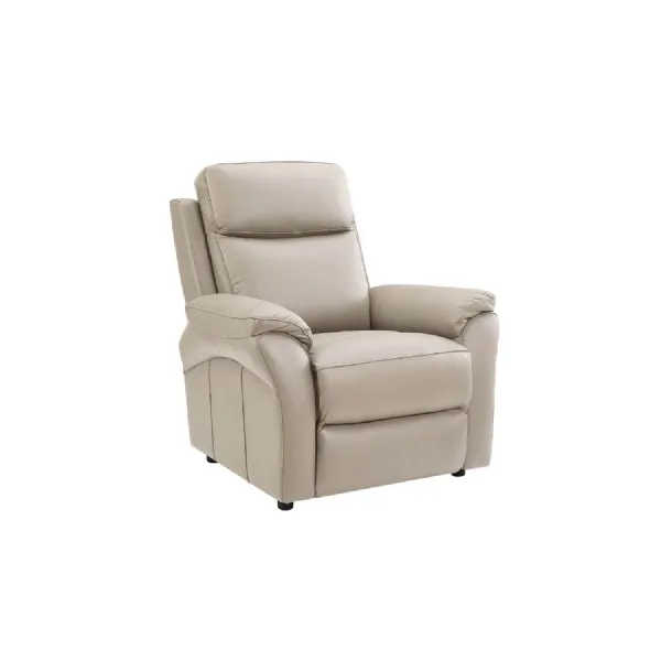 Cashmere Leather Single Seater Sofa with Padded Armrests